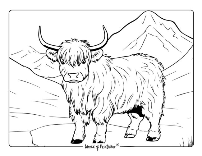 Highland cow coloring pages for adults Brunette wife anal