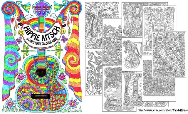 Hippie adult coloring pages Katya clover pussy