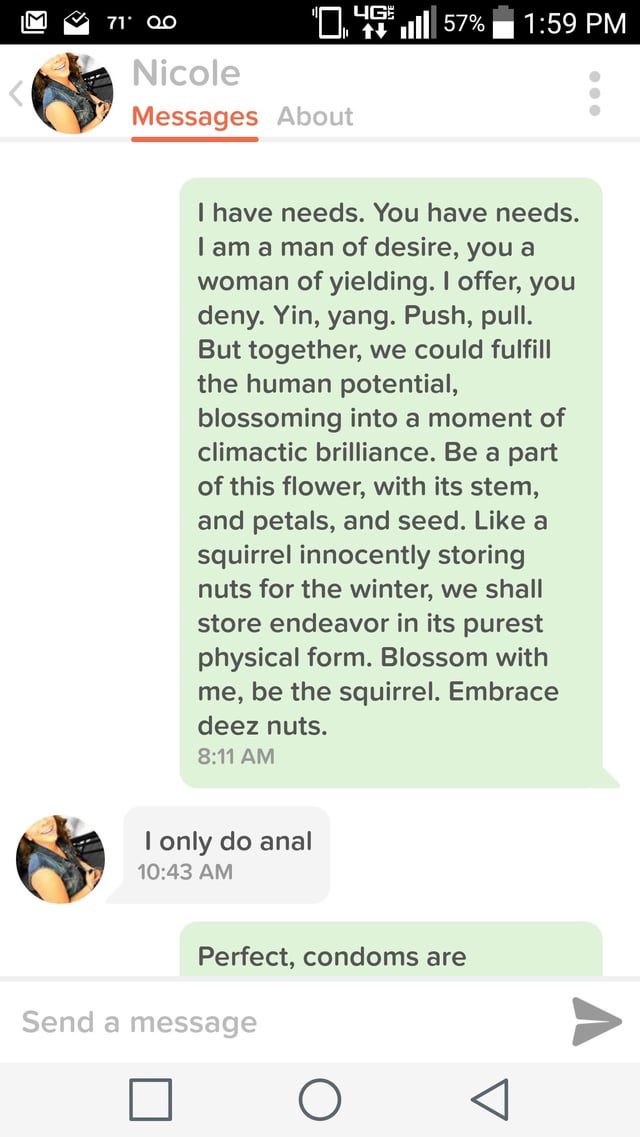 I only do anal Boo dating reviews