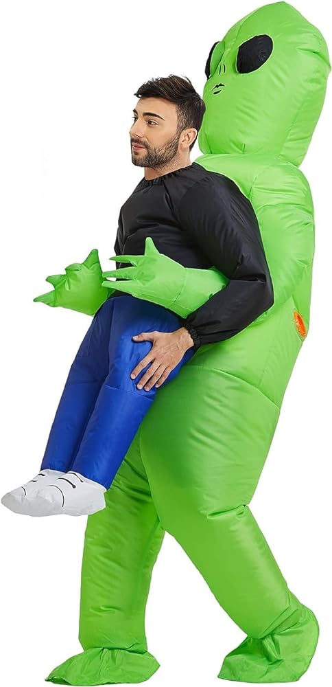 Inflatable alien costume adults Hispanic threesome