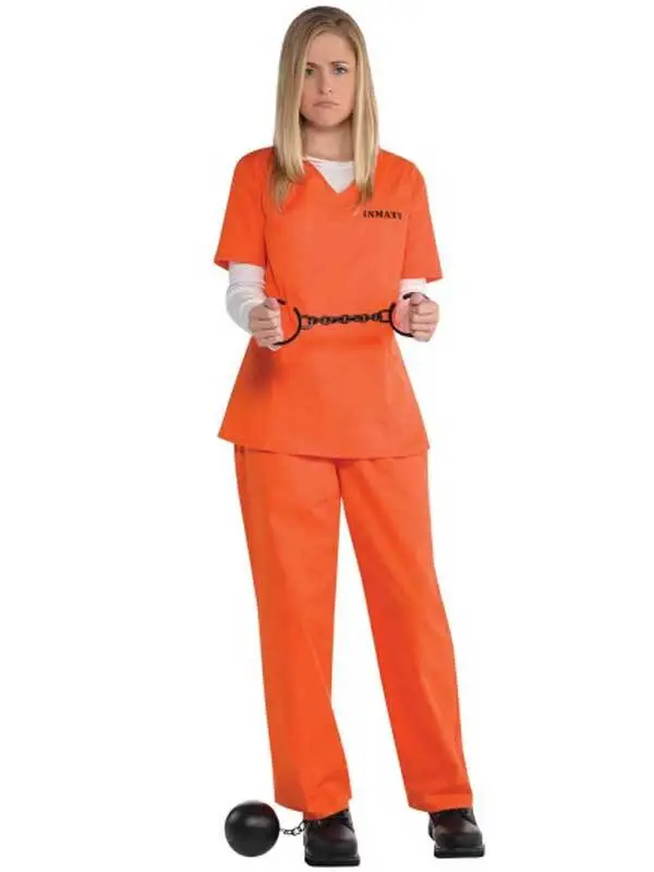 Inmate adult costume Cherokee webcam