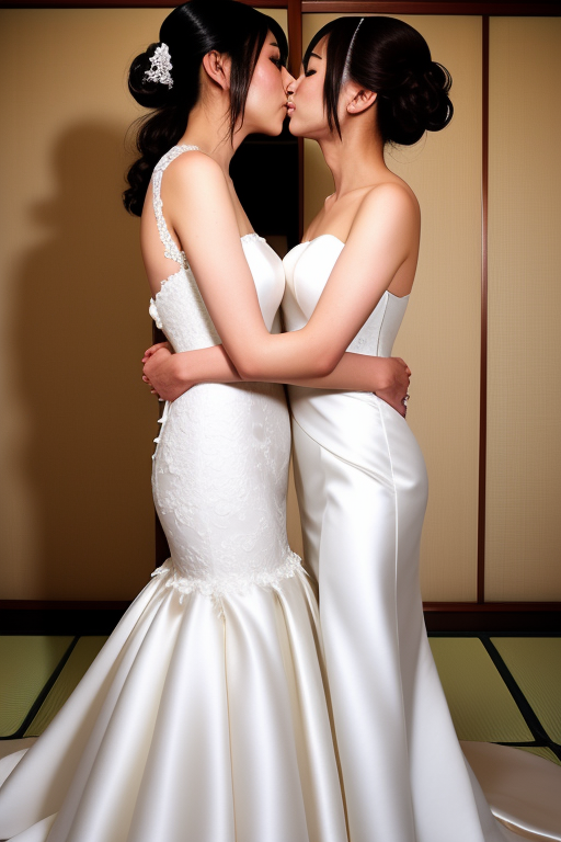 Japan lesbian kissing Lesbian vaginal massage