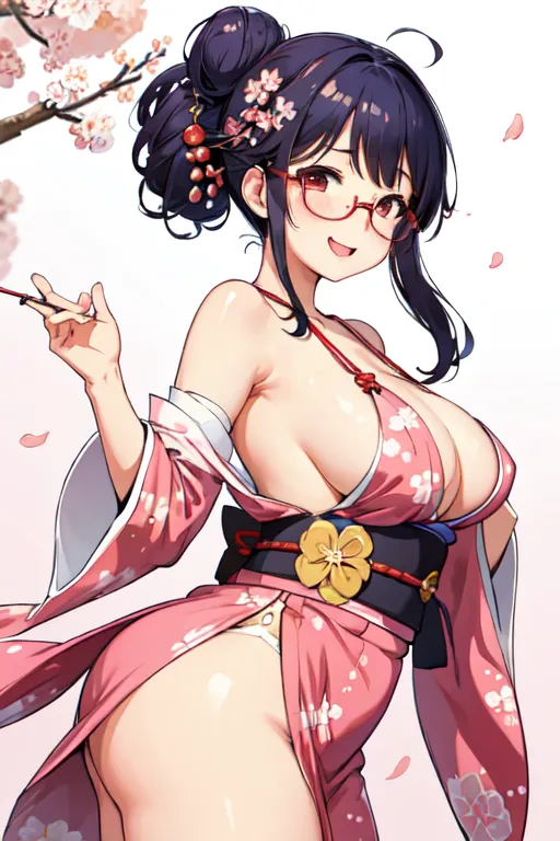 Kimono big tits Lesbian thumb ring