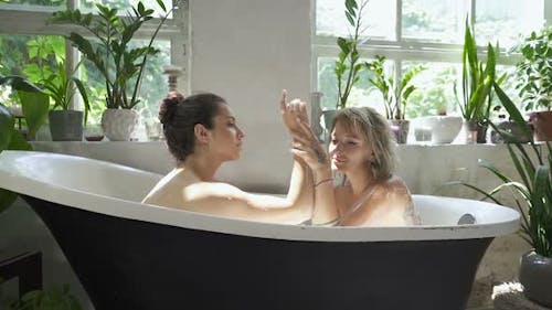 Lesbian in bath Lesbian porn professional