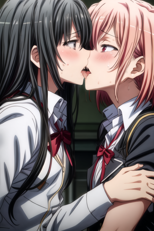 Lesbian kiss anime Augusta dating