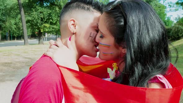 Lesbian kiss public Desna porn