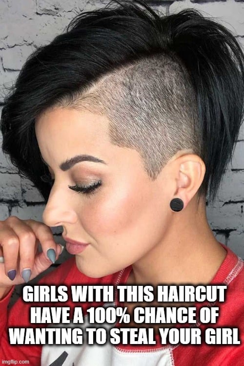 Lesbian undercut hairstyle Fuck buddy app