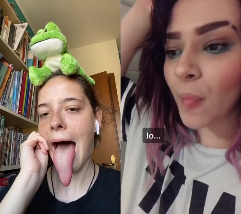 Long tounge lesbian Alice white webcam