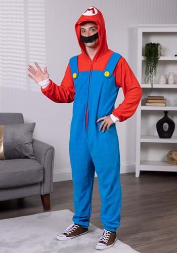 Mario onesie for adults Custom photo pajamas for adults