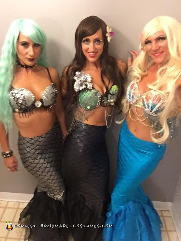 Mermaid costume adult sexy Lesbian catfight