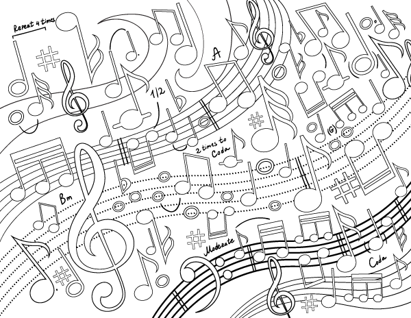 Music adult coloring pages Ambersparkl xxx