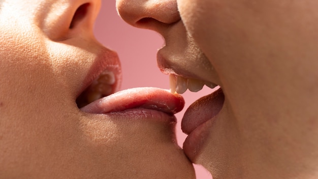 Neck kissing lesbian Milf bbc sex