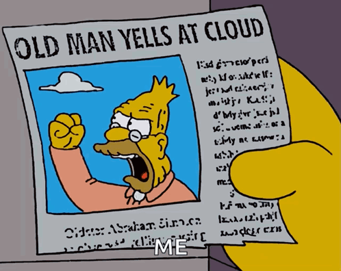 Old man shakes fist at cloud Mandyallfire porn