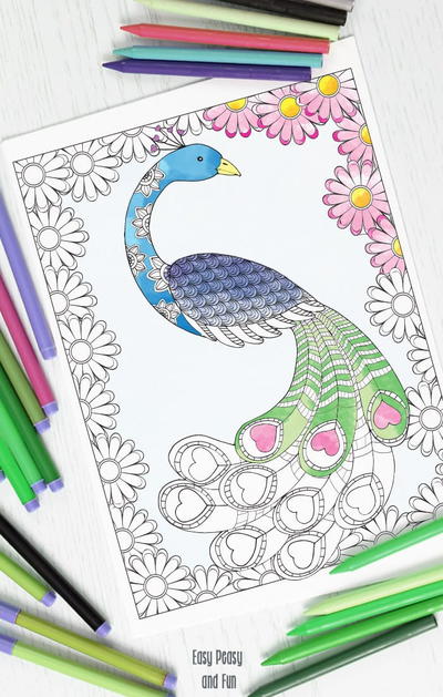 Peacock coloring pages for adults Miraculous porn games