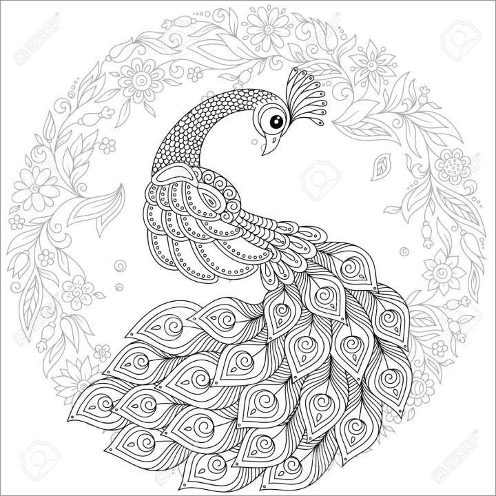 Peacock coloring pages for adults Passing the parcel game tasks for adults