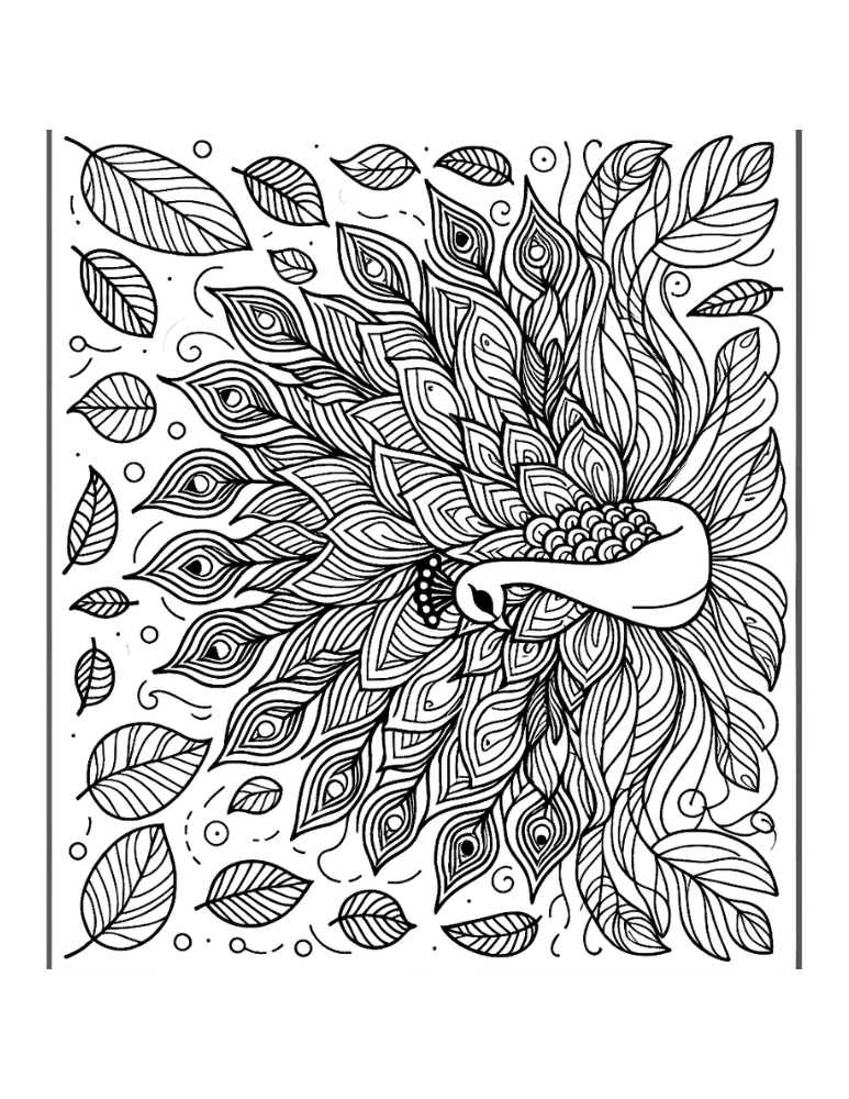 Peacock coloring pages for adults Swallow interracial