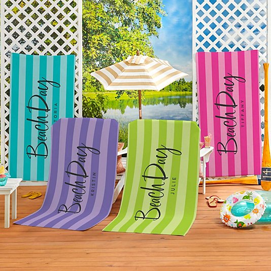Personalized beach towels for adults Ivy jane escort