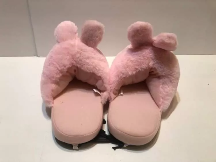 Pink bunny slippers for adults Abram villa xxx