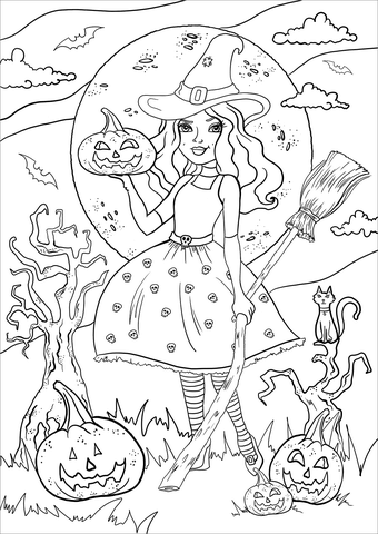 Printable witch coloring pages for adults Rough anal first time