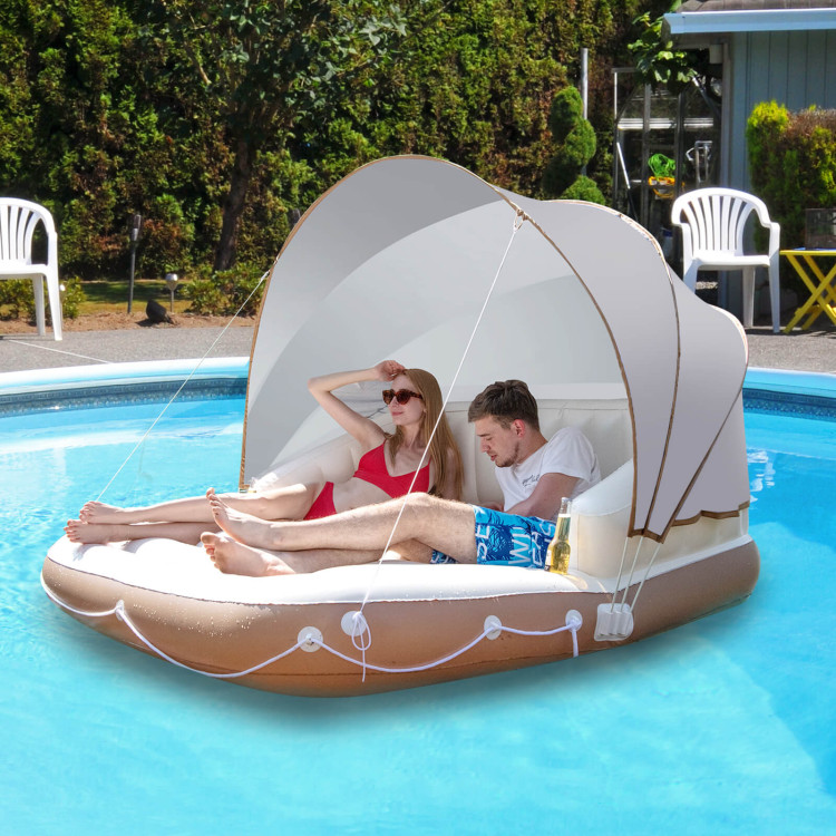 Shaded pool float for adults Porn satire