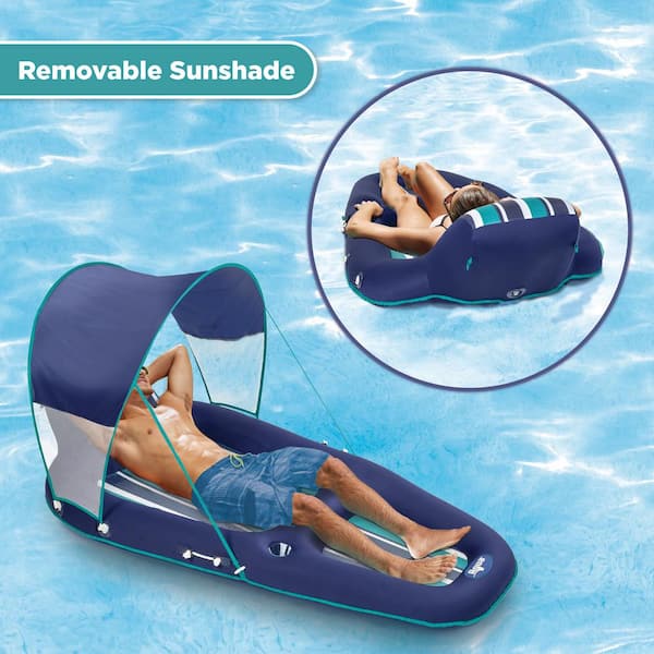 Shaded pool float for adults Beachbaby69 threesome