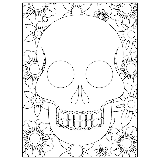 Skull coloring pages for adults printable Milf seduces man