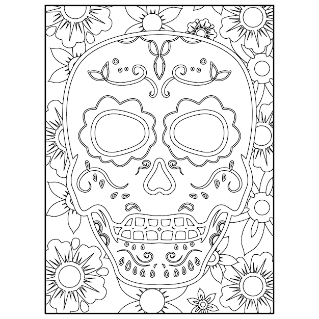 Skull coloring pages for adults printable Trinity olsen creampie