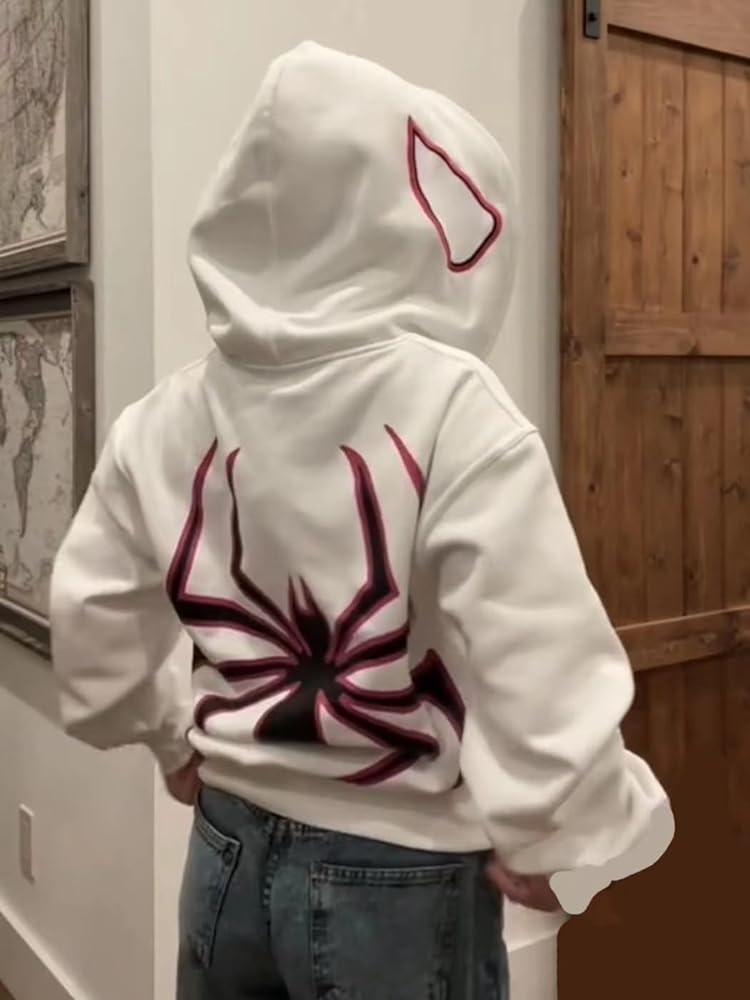 Spider gwen hoodie adult Thick anal solo