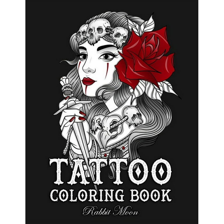 Tattoo adult coloring pages Big hair pussi
