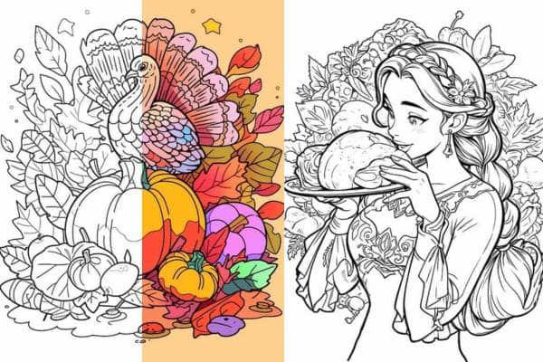 Thanksgiving colouring pages for adults Ebony drive thru porn