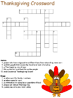 Thanksgiving crossword puzzles for adults Collage couple porn