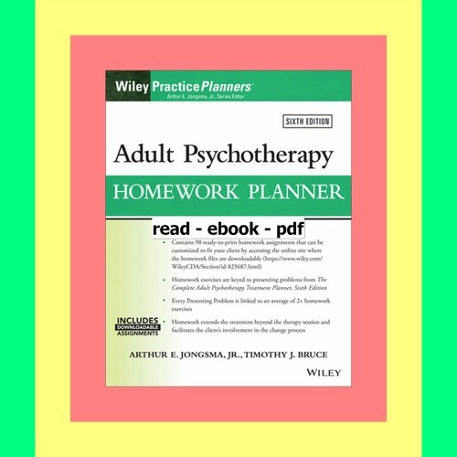 The complete adult psychotherapy treatment planner 6th edition Robin_urlove porn
