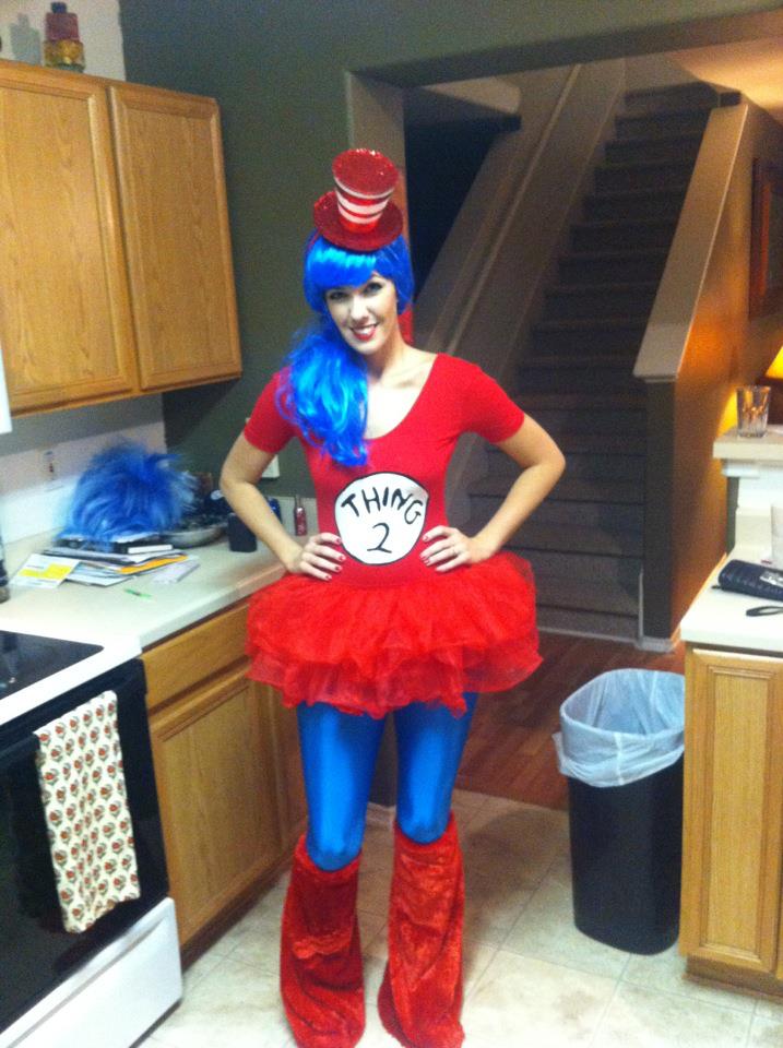 Thing 1 costume adult Montadas anales