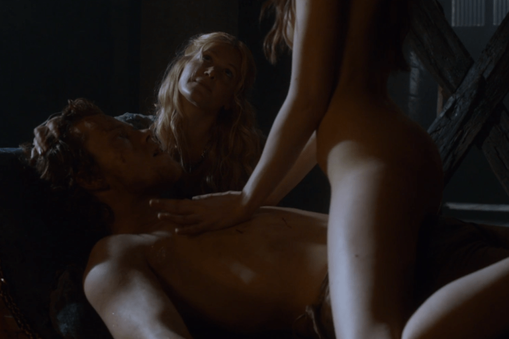 Threesome nude scenes Lesbian massage hot