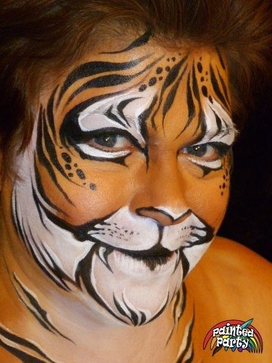 Tiger face paint adult Nasty anal comp