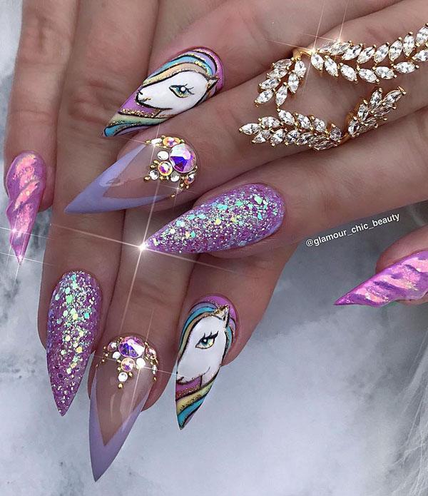 Unicorn nails for adults Milf hoes